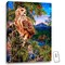 Glow Decor 24" x 18" Green and Brown Wisdom of the Woods Backlit LED Wall Art with Remote Control